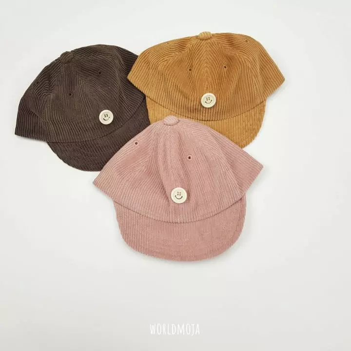 New World - Korean Children Fashion - #littlefashionista - Smile Button Corduroy Cap - 9