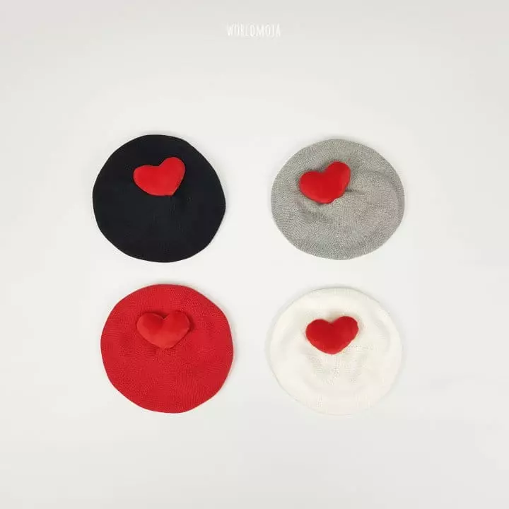 New World - Korean Children Fashion - #todddlerfashion - Heart Beret Hat - 2