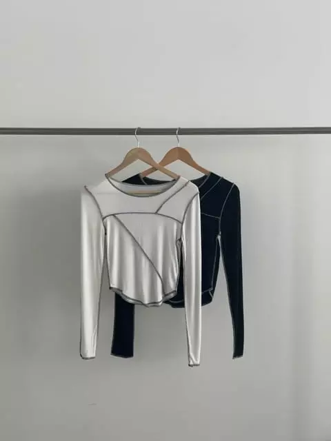 One The Woman - Korean Women Fashion - #momslook - Wink Rib Tee - 9