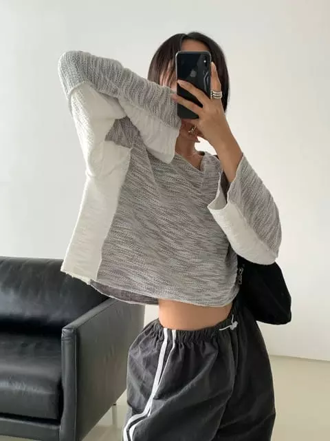 One The Woman - Korean Women Fashion - #vintagekidsstyle - Love Knit Tee