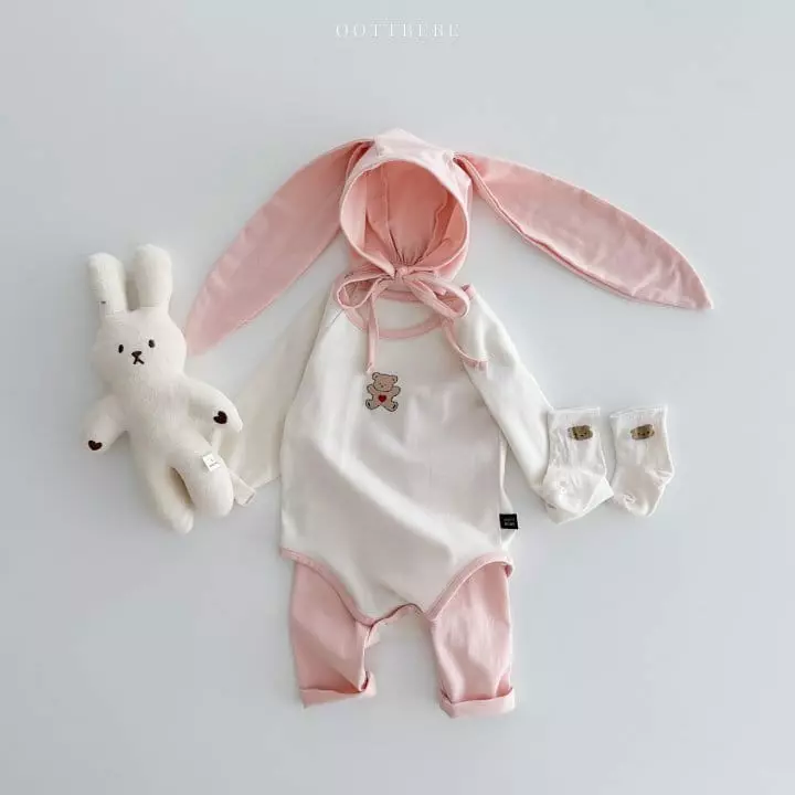 Oott Bebe - Korean Baby Fashion - #babyoninstagram - Sweet Modal Bodysuit Leggings Set - 6