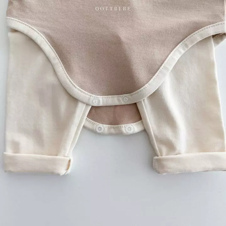 Oott Bebe - Korean Baby Fashion - #babyoutfit - Sweet Modal Bodysuit Leggings Set - 9