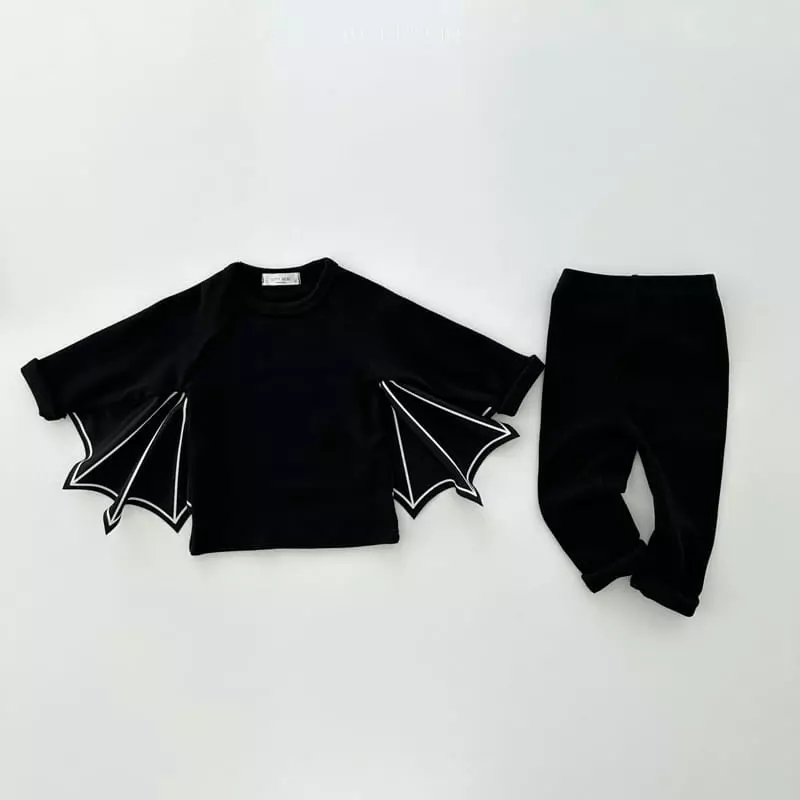 Oott Bebe - Korean Children Fashion - #prettylittlegirls - Bat Top Bottom Set