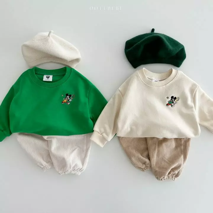 Oott Bebe - Korean Children Fashion - #stylishchildhood - Tennis M Sweatshirt - 6
