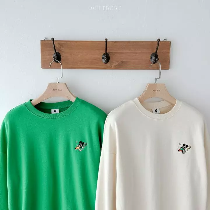 Oott Bebe - Korean Women Fashion - #womensfashion - Tennis M Sweatshirt Mom ~105 - 4