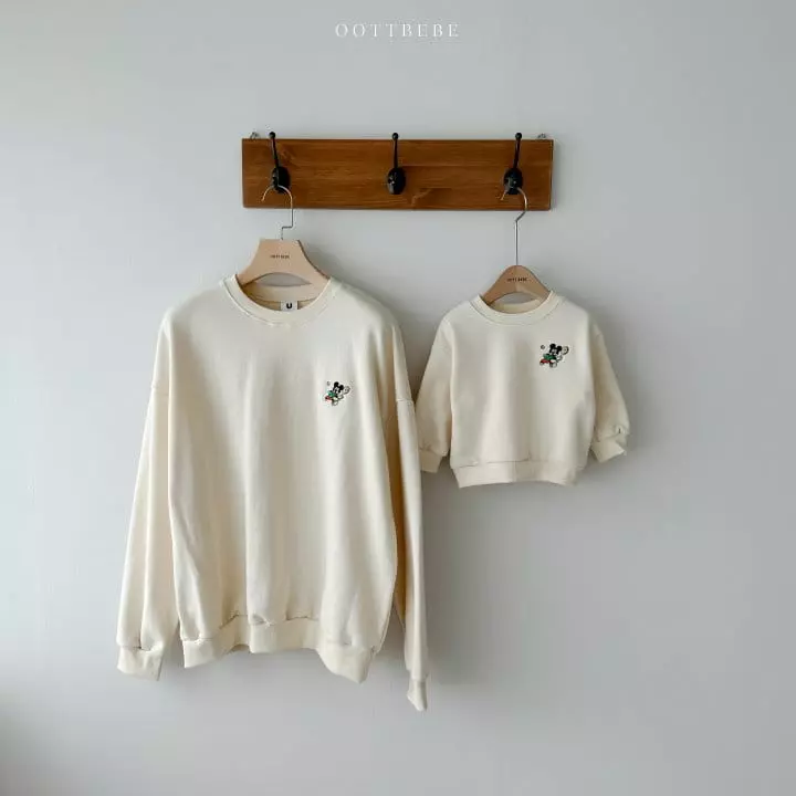 Oott Bebe - Korean Women Fashion - #womensfashion - Tennis M Sweatshirt Mom ~105 - 3