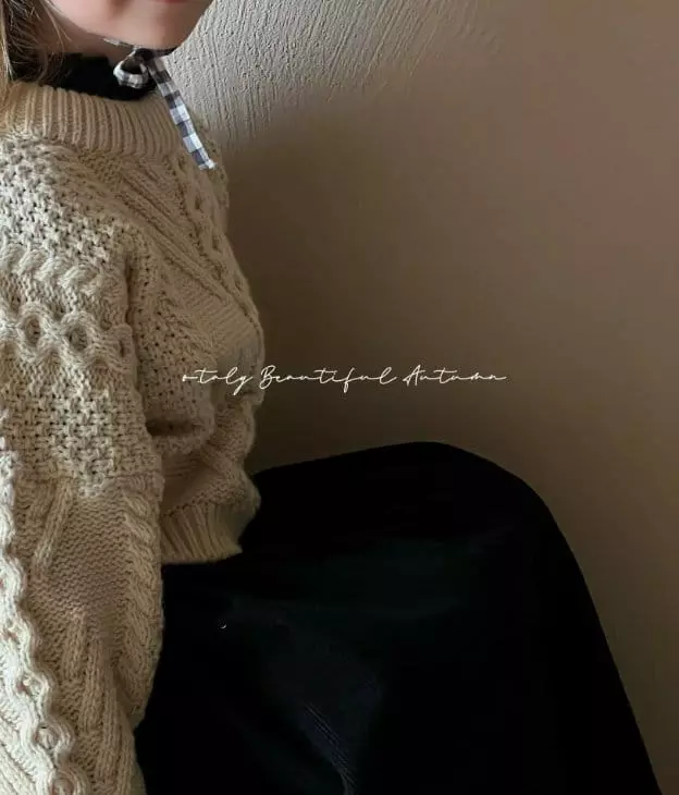 Otaly - Korean Children Fashion - #childofig - Twist Knit Tee - 7