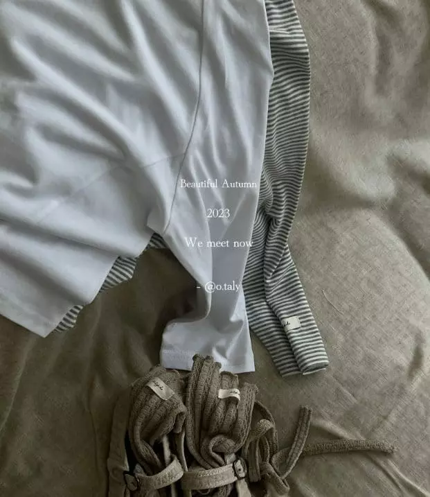 Otaly - Korean Children Fashion - #discoveringself - Piping Tee