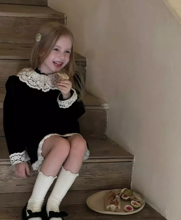 Otaly - Korean Children Fashion - #stylishchildhood - Veloure One-piece - 6