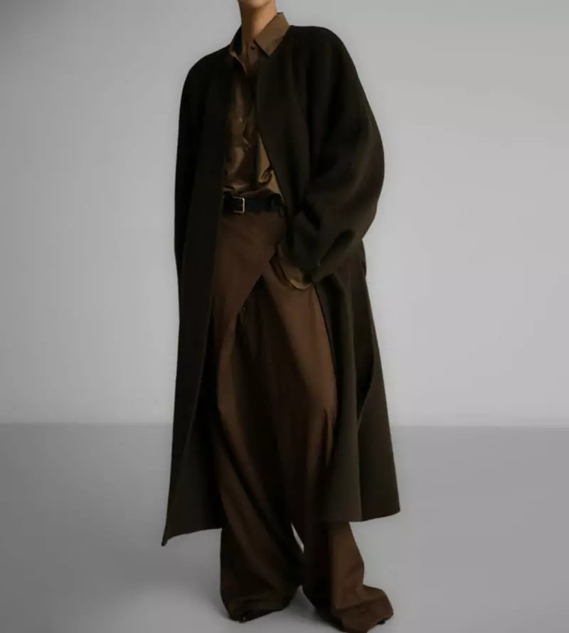 Paper Moon - Korean Women Fashion - #momslook - LUX alpaca double snap sleeved handmade belted coat - 5