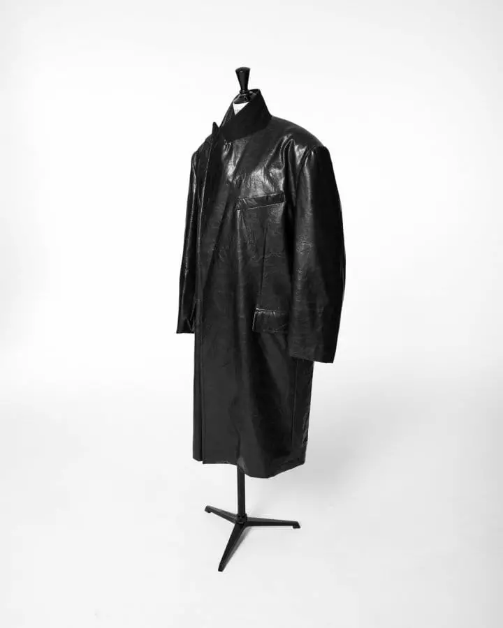 Paper Moon - Korean Women Fashion - #momslook - LUX peaked lapel detail vegan washed leather coat - 5