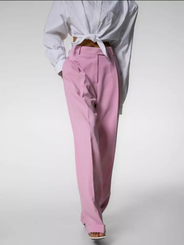 Paper Moon - Korean Women Fashion - #momslook - one pleated wide rolled up trouser - 10