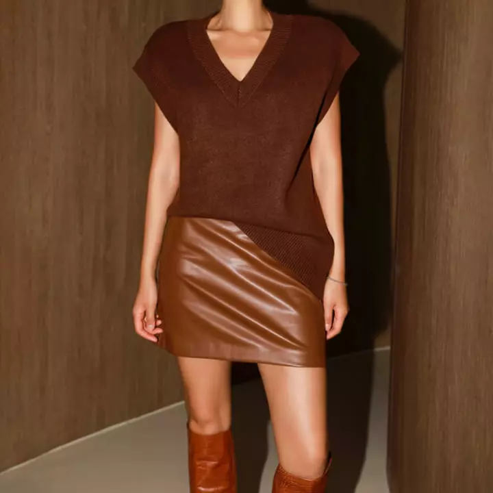 Paper Moon - Korean Women Fashion - #momslook - classic leather mini skirt - 10