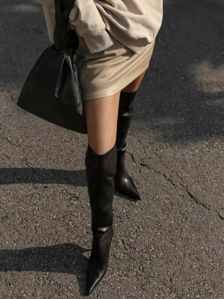 Paper Moon - Korean Women Fashion - #momslook - classic leather mini skirt - 3