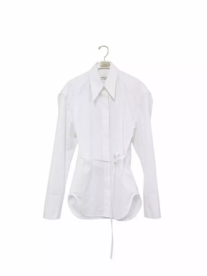 Paper Moon - Korean Women Fashion - #momslook - padded shoulder button down cotton shirt - 3