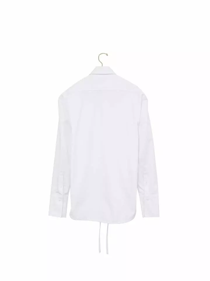 Paper Moon - Korean Women Fashion - #momslook - padded shoulder button down cotton shirt - 4