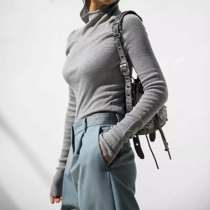 Paper Moon - Korean Women Fashion - #momslook - whole garment hooded knit top - 7