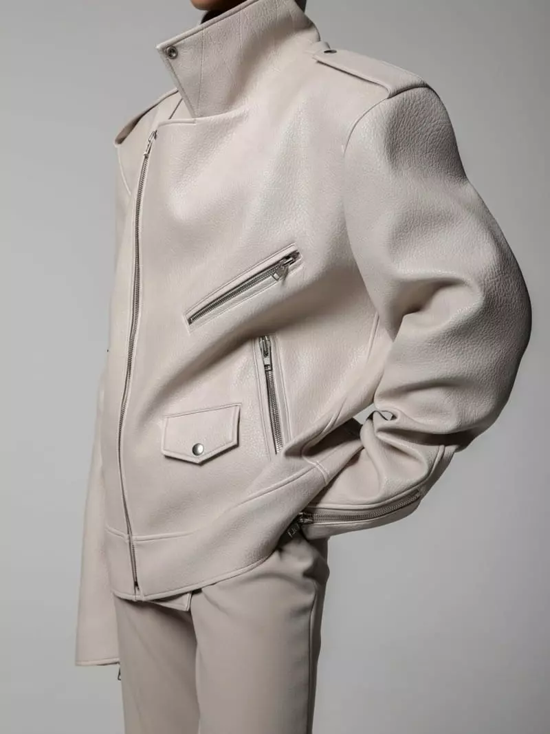 Paper Moon - Korean Women Fashion - #momslook - oversized chunky zipped vegan leather biker jacket - 11