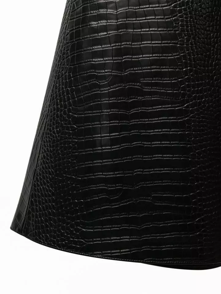 Paper Moon - Korean Women Fashion - #momslook - croco leather midi flared skirt ? - 11