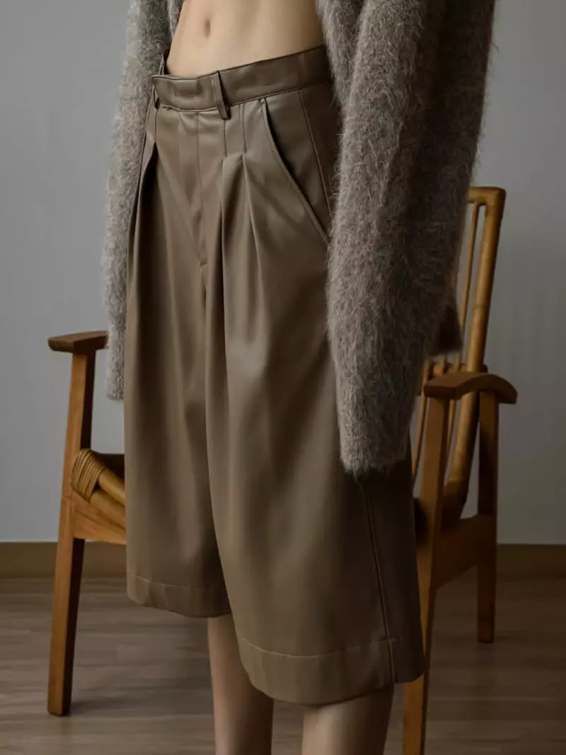 Paper Moon - Korean Women Fashion - #pursuepretty - leather bermuda shorts - 5