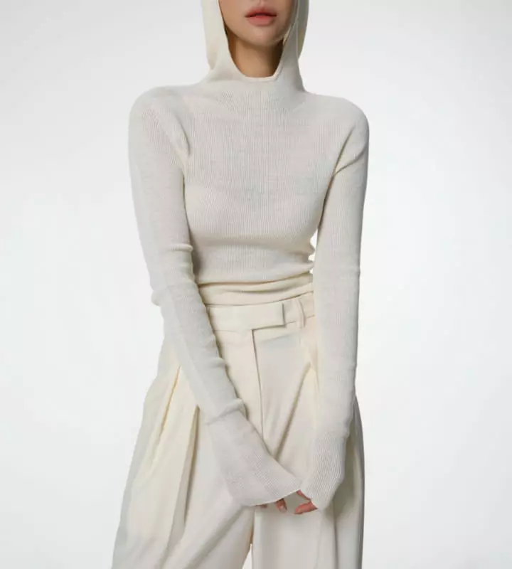 Paper Moon - Korean Women Fashion - #pursuepretty - whole garment hooded knit top
