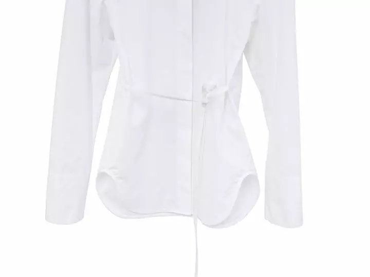Paper Moon - Korean Women Fashion - #romanticstyle - padded shoulder button down cotton shirt - 10