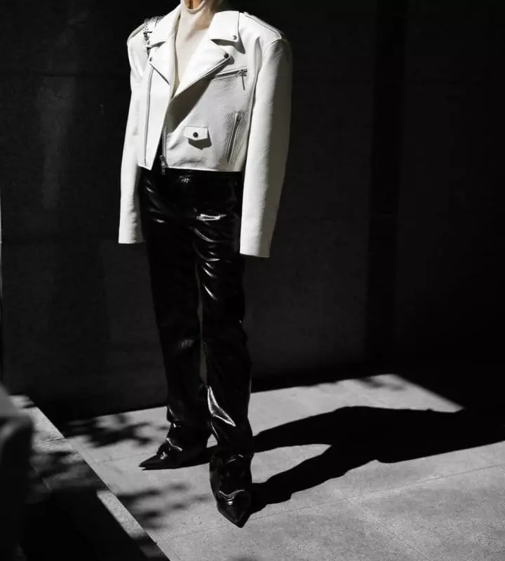 Paper Moon - Korean Women Fashion - #restrostyle - oversized vegan leather cropped chunky biker jacket - 4