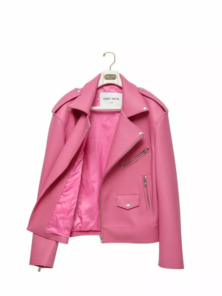Paper Moon - Korean Women Fashion - #thatsdarling - oversized chunky zipped vegan leather biker jacket - 7