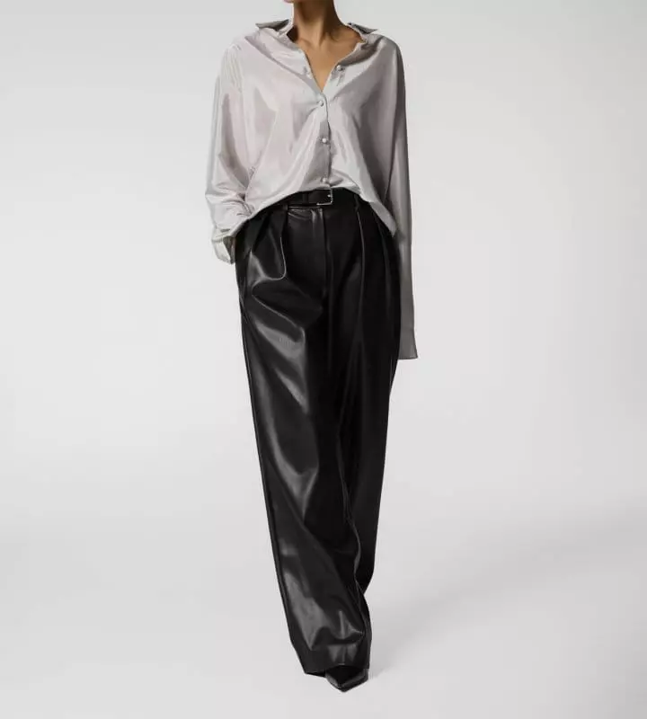 Paper Moon - Korean Women Fashion - #thelittlethings - silky texture bean button down down blouse - 11