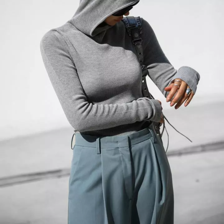 Paper Moon - Korean Women Fashion - #thelittlethings - whole garment hooded knit top - 6