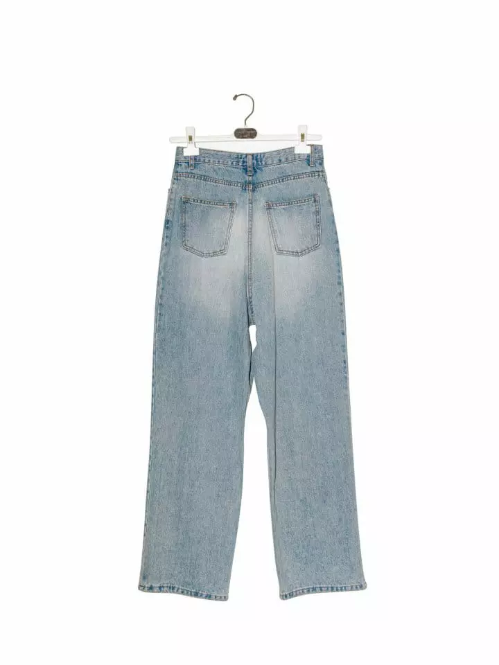 Paper Moon - Korean Women Fashion - #thelittlethings - wrap detail wide denim jeans - 5
