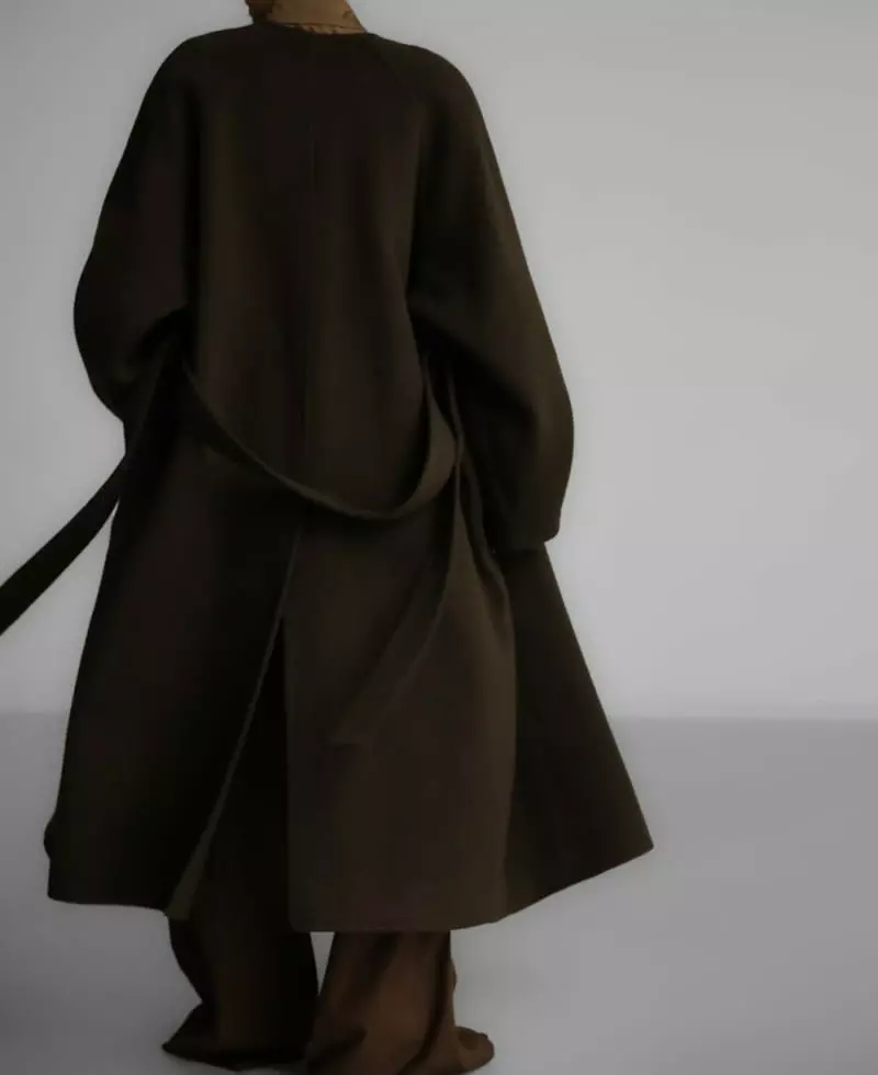 Paper Moon - Korean Women Fashion - #thelittlethings - alpaca double snap sleeved handmade belted coat - 5