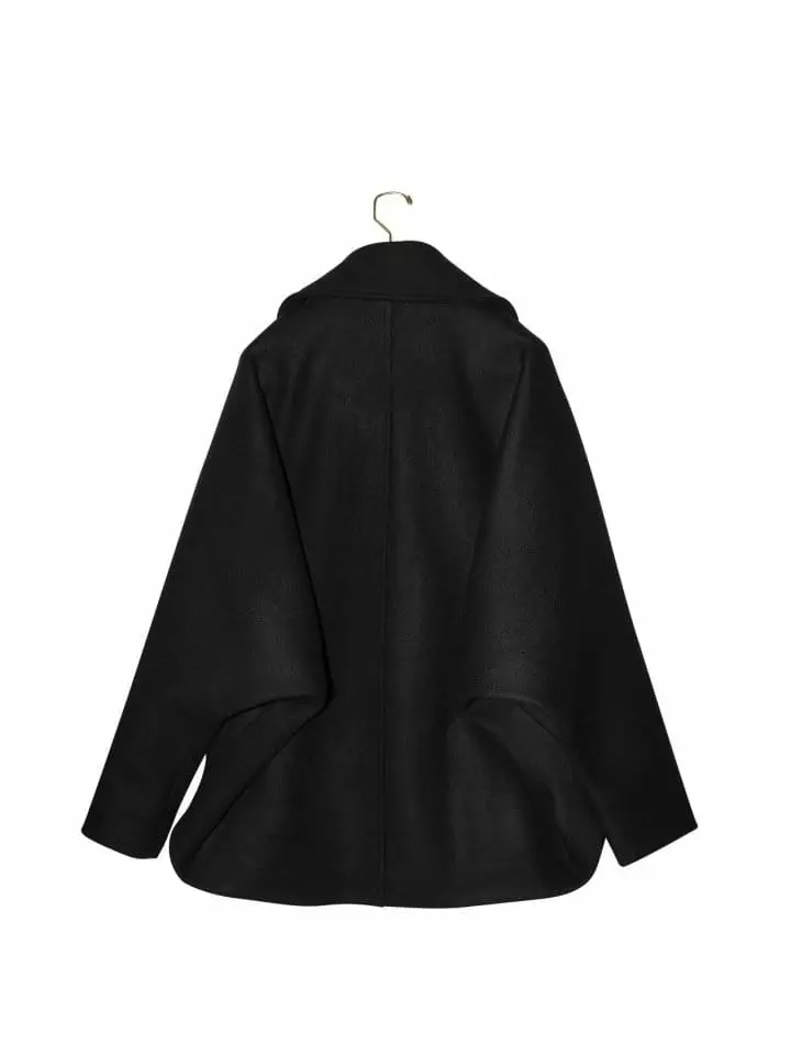 Paper Moon - Korean Women Fashion - #thelittlethings - LUX oversized wool cocoon pea coat ? - 8