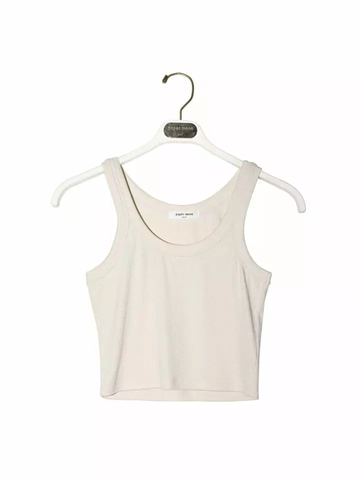 Paper Moon - Korean Women Fashion - #vintageinspired - ribbed cropped tank sleeveless top - 2