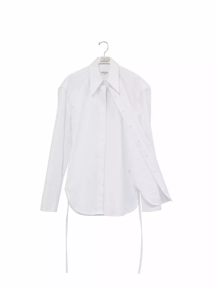 Paper Moon - Korean Women Fashion - #vintageinspired - padded shoulder button down cotton shirt - 6