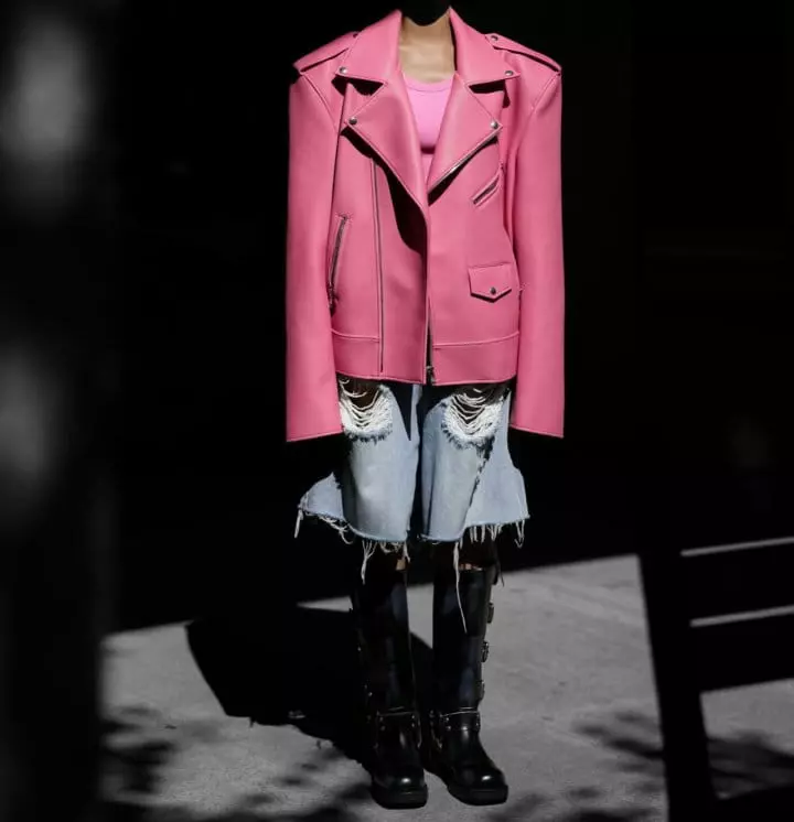 Paper Moon - Korean Women Fashion - #vintageinspired - oversized chunky zipped vegan leather biker jacket