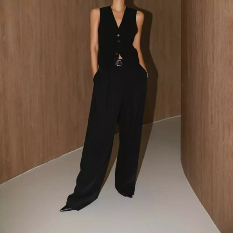 Paper Moon - Korean Women Fashion - #vintagekidsstyle - five button down tailored suit vest - 9