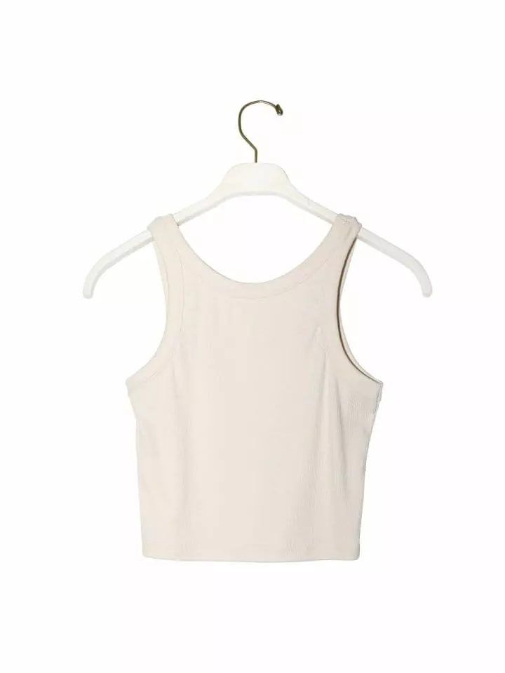 Paper Moon - Korean Women Fashion - #vintagekidsstyle - ribbed cropped tank sleeveless top - 3