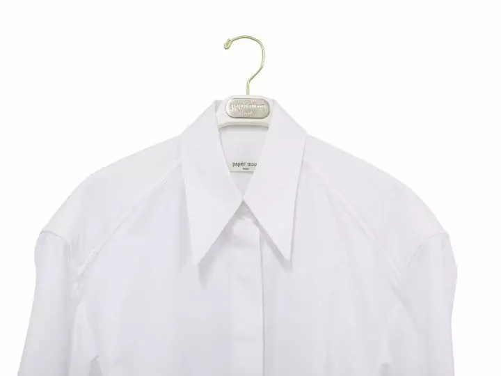 Paper Moon - Korean Women Fashion - #vintagekidsstyle - padded shoulder button down cotton shirt - 7
