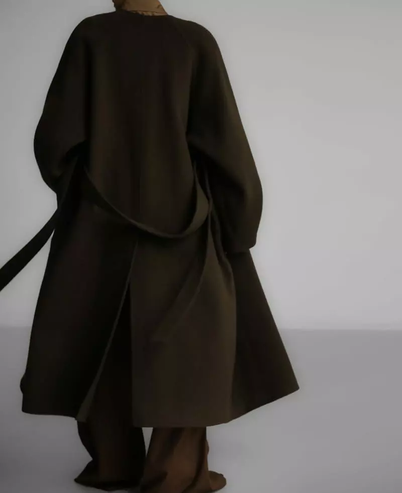 Paper Moon - Korean Women Fashion - #momslook - LUX alpaca double snap sleeved handmade belted coat - 4