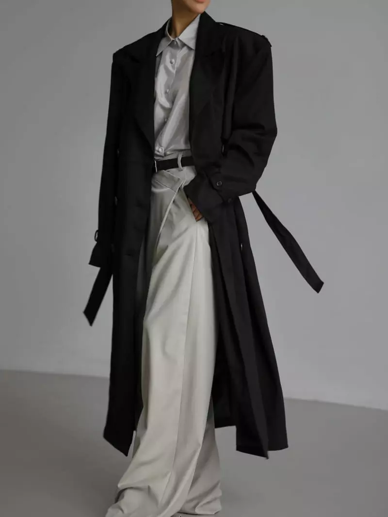 Paper Moon - Korean Women Fashion - #womensfashion - oversized double breasted vegan suede leather trench coat - 9