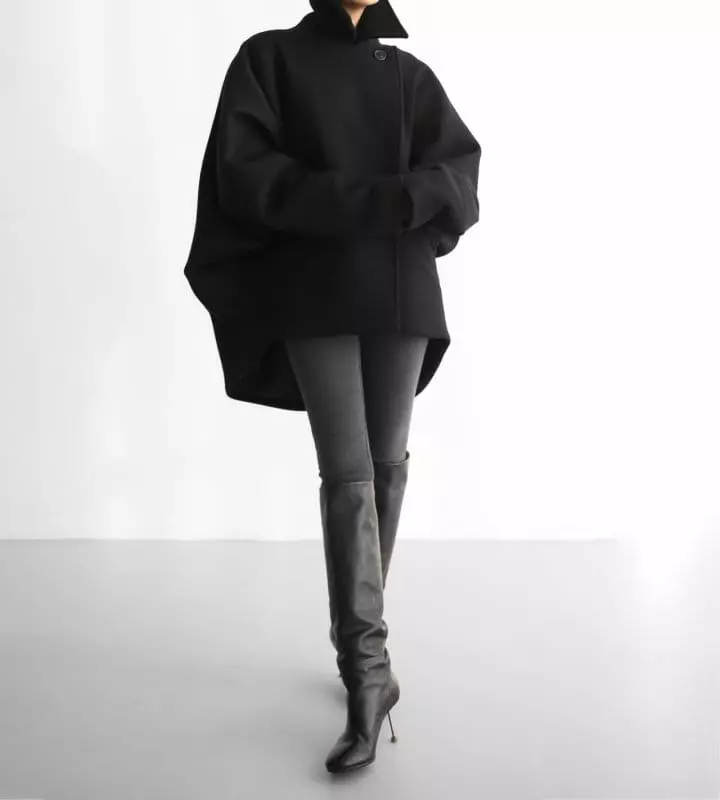 Paper Moon - Korean Women Fashion - #womensfashion - LUX oversized wool cocoon pea coat - 2