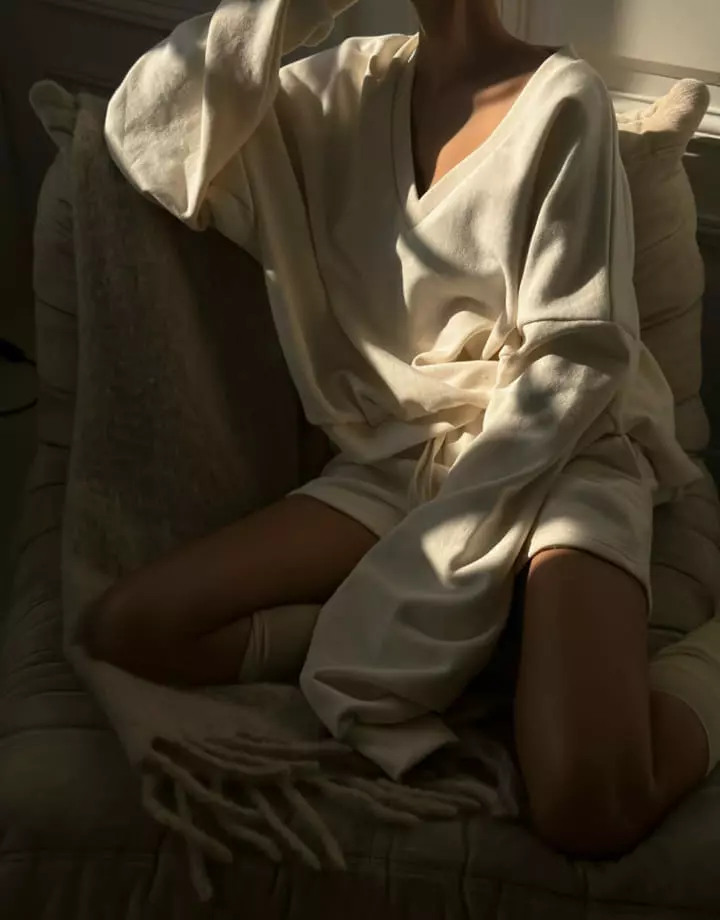 Paper Moon - Korean Women Fashion - #womensfashion - V ~ neck oversized sweatshirt - 7