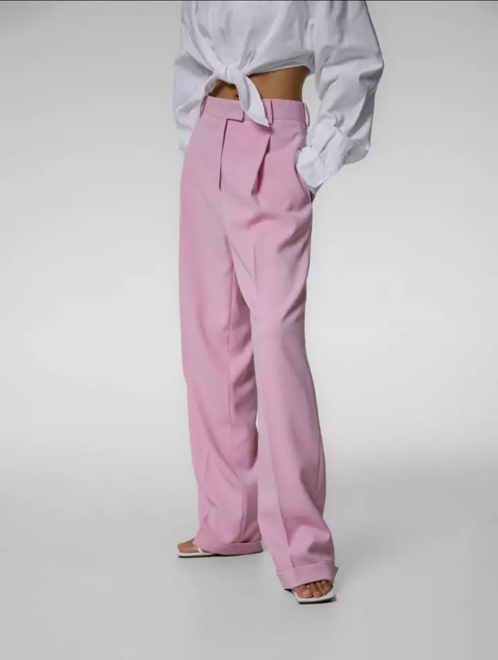 Paper Moon - Korean Women Fashion - #womensfashion - one pleated wide rolled up trouser - 9