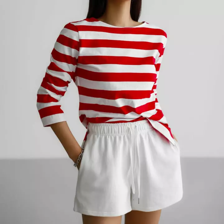Paper Moon - Korean Women Fashion - #momslook - jersey sweat shorts - 4