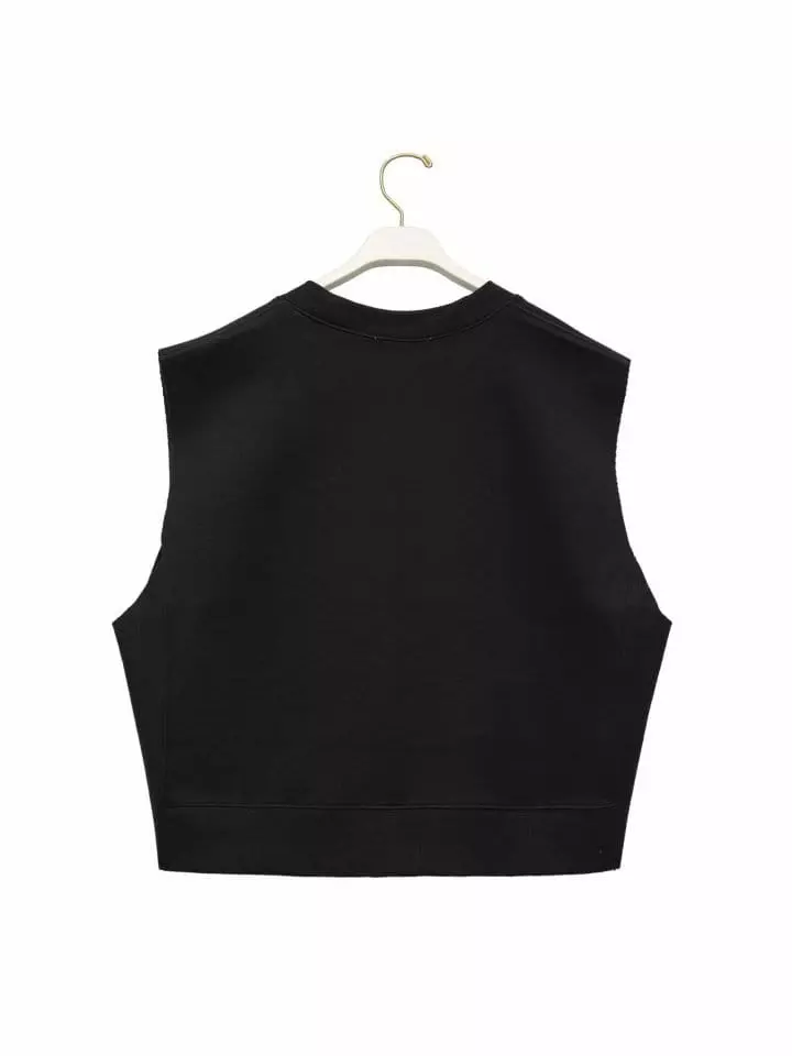 Paper Moon - Korean Women Fashion - #womensfashion - cut out detail cropped V ~ neck vest - 7