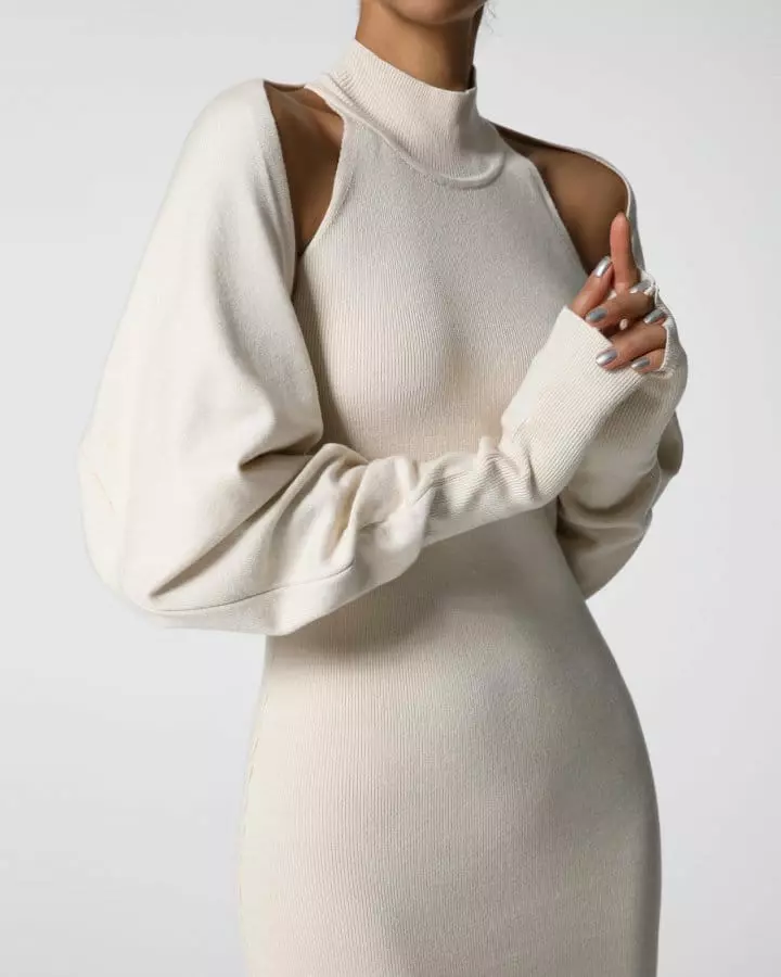 Paper Moon - Korean Women Fashion - #womensfashion - cropped volume bolero knit cardigan - 3