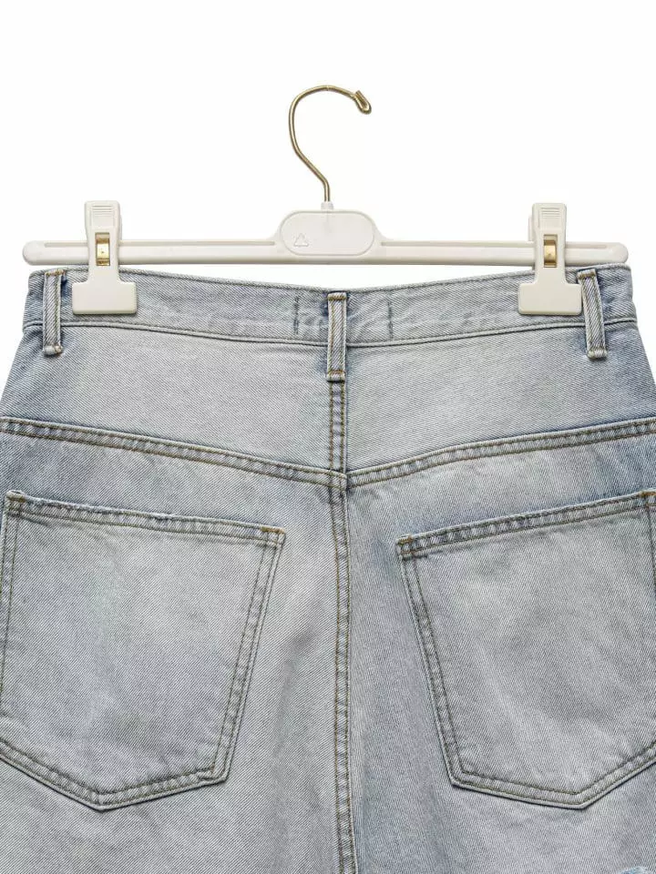 Paper Moon - Korean Women Fashion - #womensfashion - destroyed bermuda denim jeans - 10