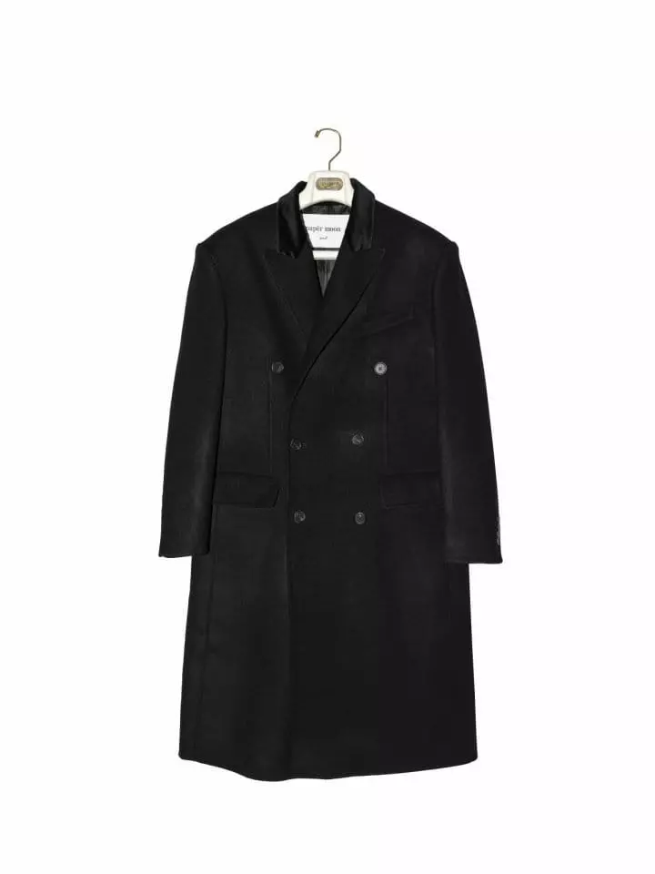 Paper Moon - Korean Women Fashion - #womensfashion - velvet collar double breasted oversized handmade coat - 5