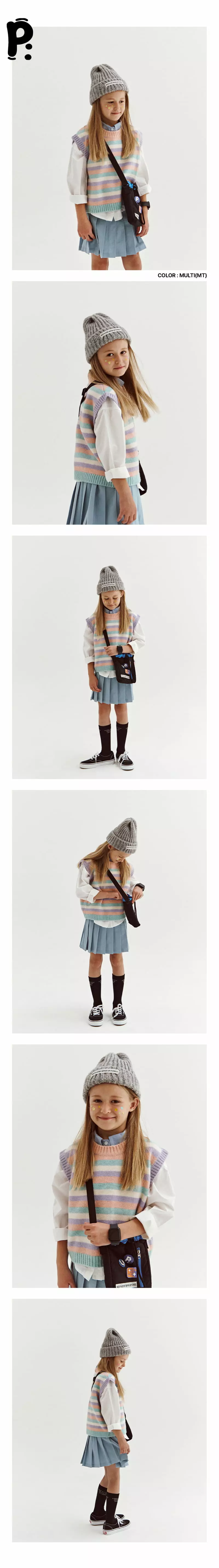 Peach-Cream - Korean Children Fashion - #todddlerfashion - Ave Knit Vest